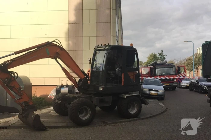 Gasleiding geraakt tijdens graafwerkzaamheden