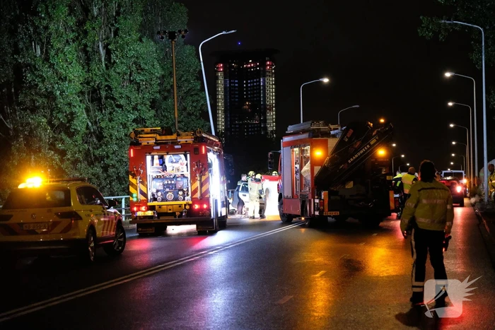 Ravage na zwaar ongeval op Schenkviaduct