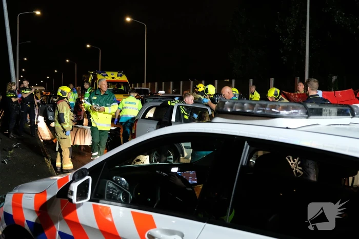 Ravage na zwaar ongeval op Schenkviaduct