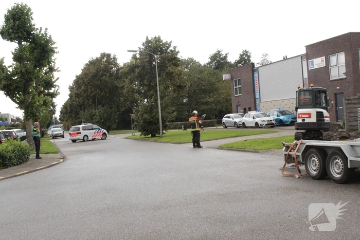 Graafmachine raakt hoofd gasleiding