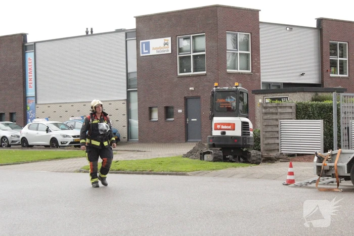 Graafmachine raakt hoofd gasleiding