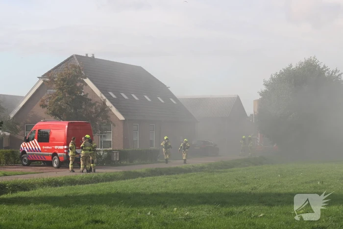 Brand in hooiopslag