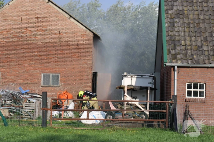 Brand in hooiopslag