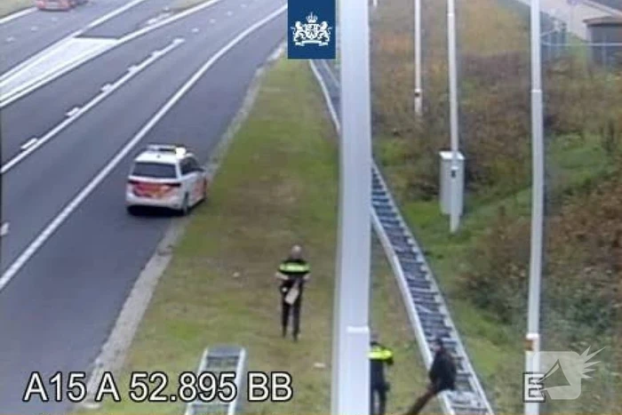 Inbreker opgepakt op snelweg