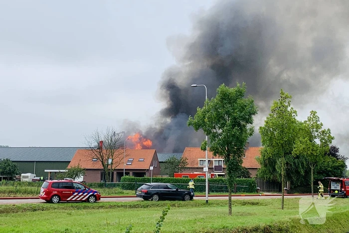Grote brand in loods