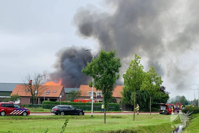 Grote brand in loods