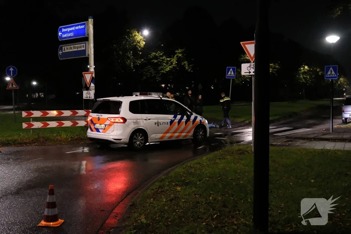 Fietser geschept door auto