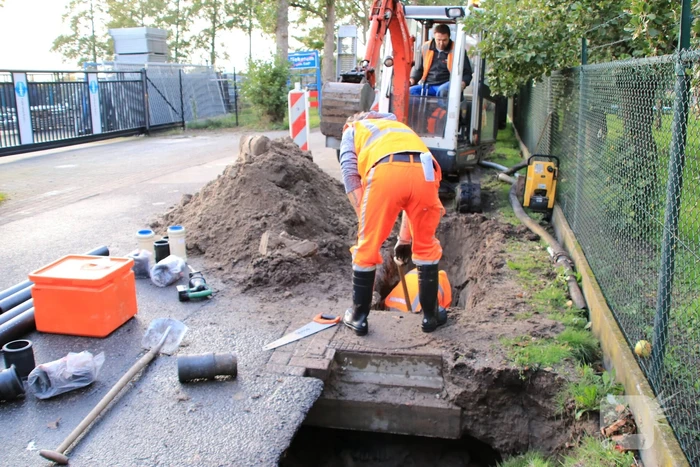 Kapotte riolering zorgt voor sinkhole