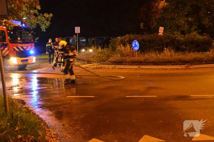 Pizzabrommer gaat in vlammen op