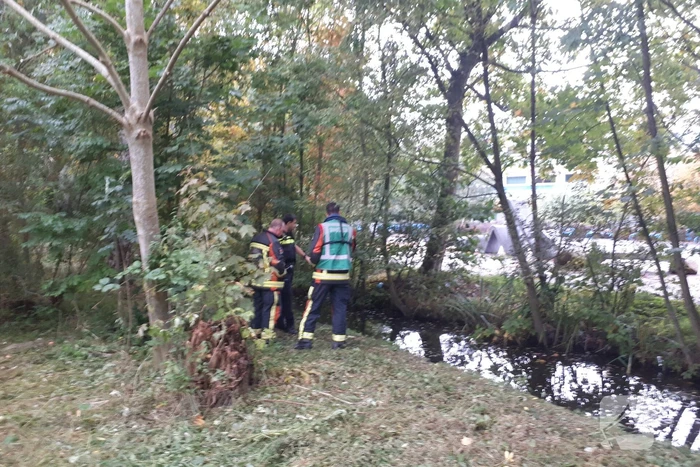 Zoektocht na gevonden kleding op bankje