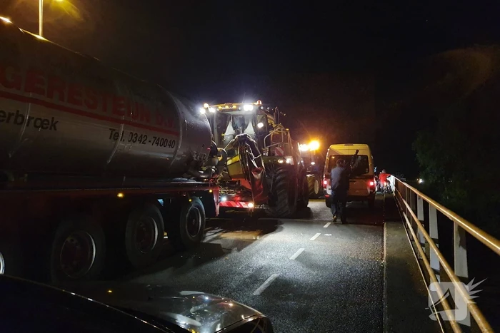 Flinke file en chaos door protesterende boeren