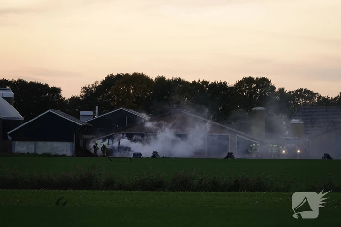Tractor gaat in vlammen op