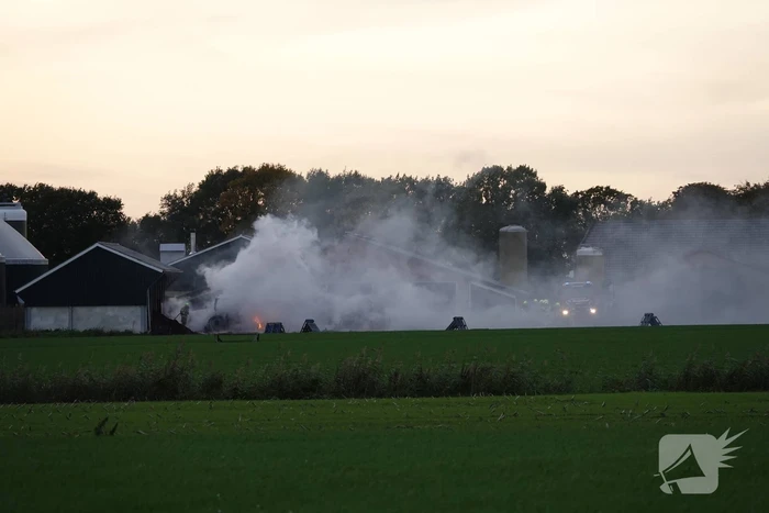 Tractor gaat in vlammen op