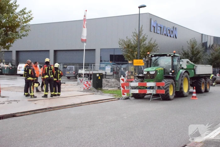 Gasleiding geraakt bij graafwerkzaamheden op bedrijventerrein Gouwepark
