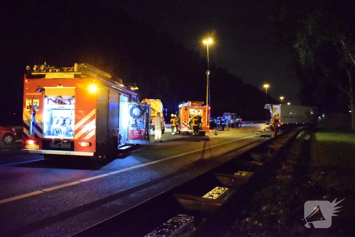 Zeer ernstig ongeval tussen twee vrachtwagens op snelweg