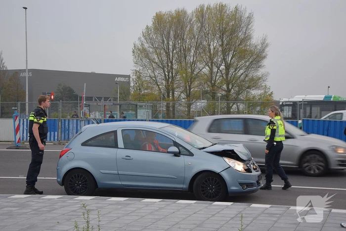 Schade na kop-staart aanrijding