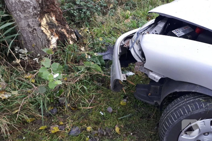 Bestuurster gewond na frontale botsing met boom