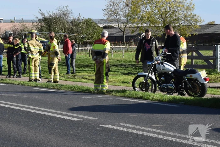 Gewonden na aanrijding met motor