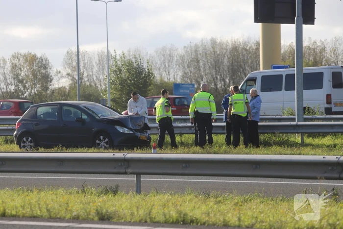 Flinke file na kop staart aanrijding