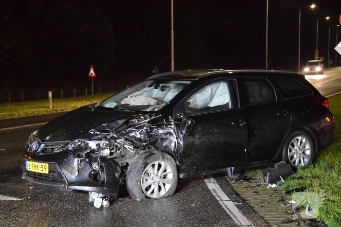 Veel schade bij frontale botsing