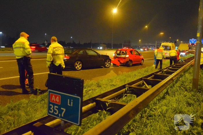 Flinke schade bij kop-staart aanrijding op snelweg
