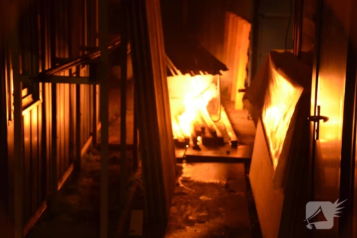 Brand op bouwplaats