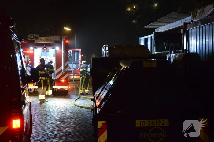 Brand op bouwplaats