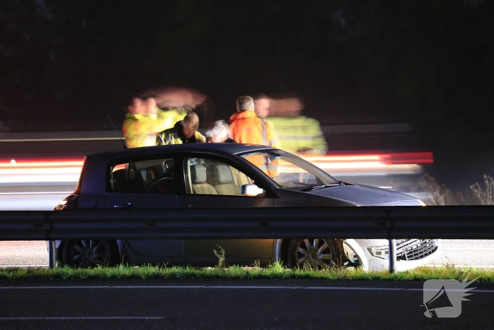 Flinke file na aanrijding met vrachtwagen