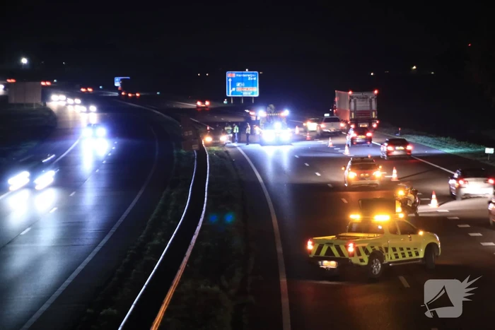 Flinke file na aanrijding met vrachtwagen