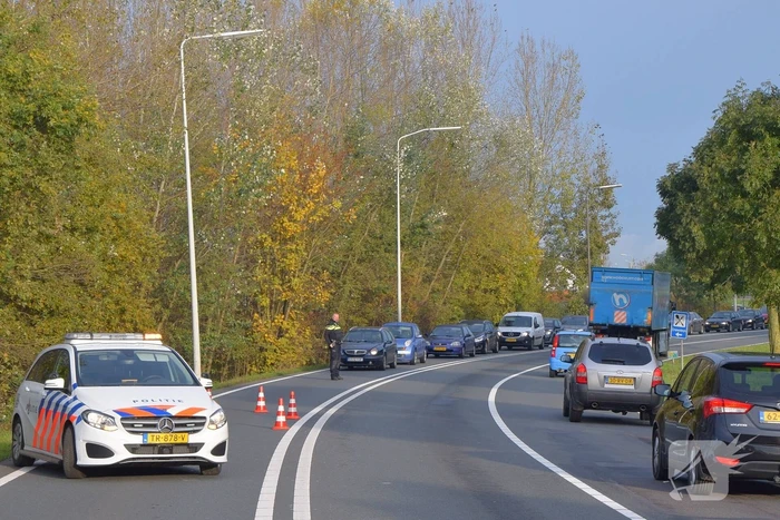 Automobilist ramt lantaarnpaal