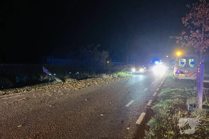 Auto ramt meerdere bomen en belandt in sloot