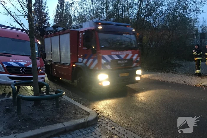 Veel brandweer bij instortingsgevaar oefening