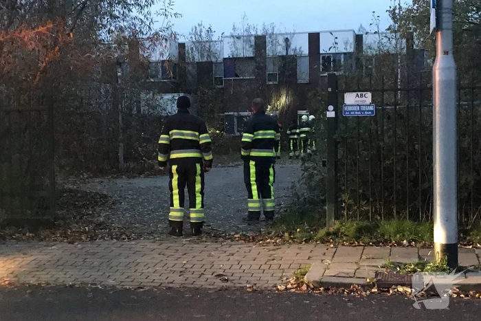 Veel brandweer bij instortingsgevaar oefening