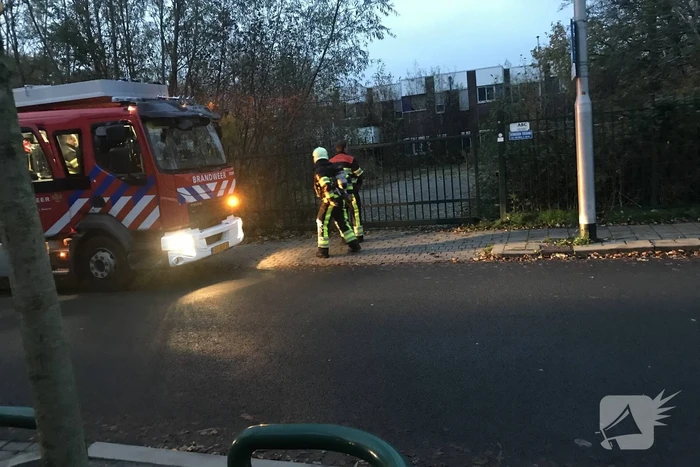 Veel brandweer bij instortingsgevaar oefening