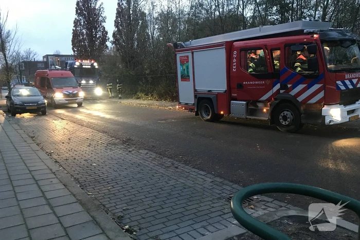 Veel brandweer bij instortingsgevaar oefening