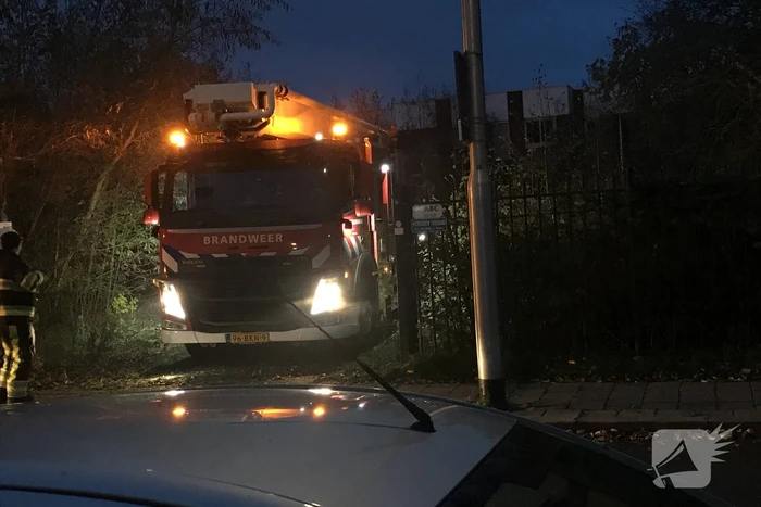 Veel brandweer bij instortingsgevaar oefening