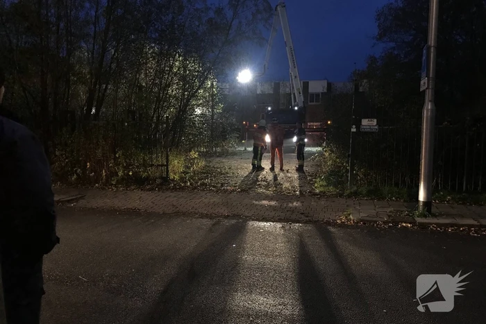 Veel brandweer bij instortingsgevaar oefening