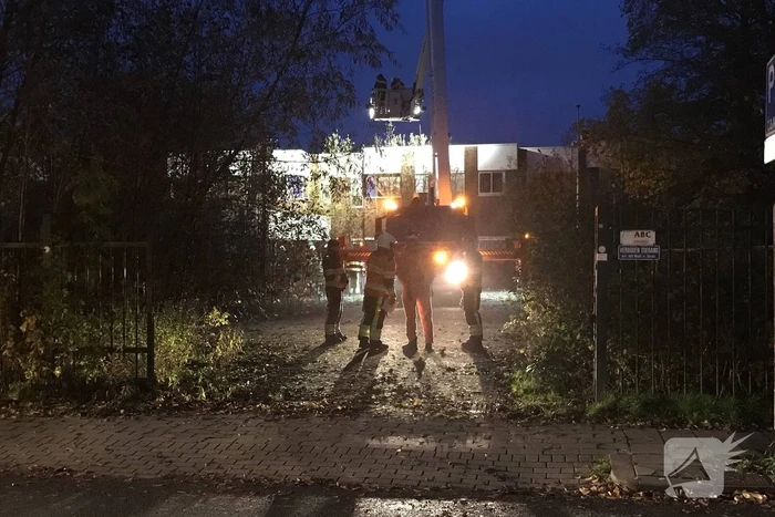 Veel brandweer bij instortingsgevaar oefening