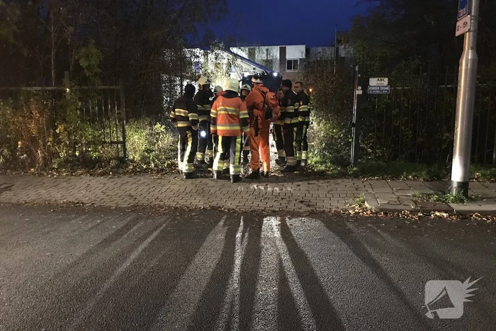Veel brandweer bij instortingsgevaar oefening