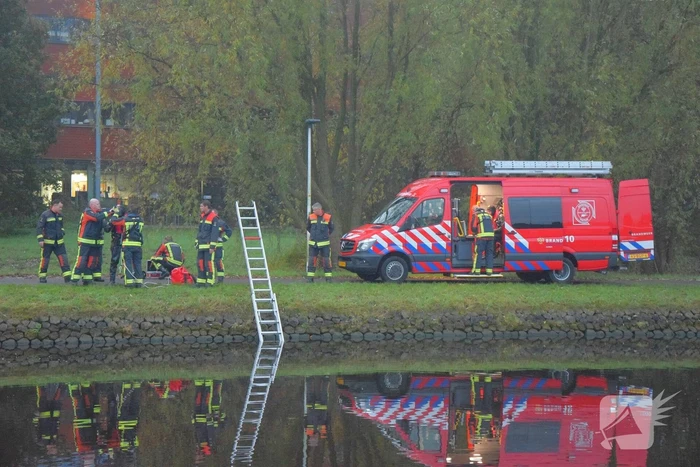 Zoektocht na aantreffen fiets in water