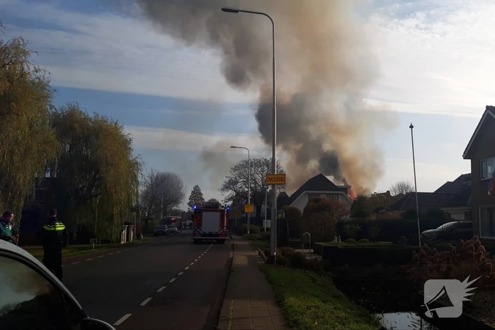 Grote brand in boerderij
