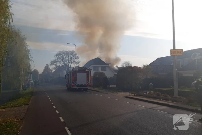 Grote brand in boerderij