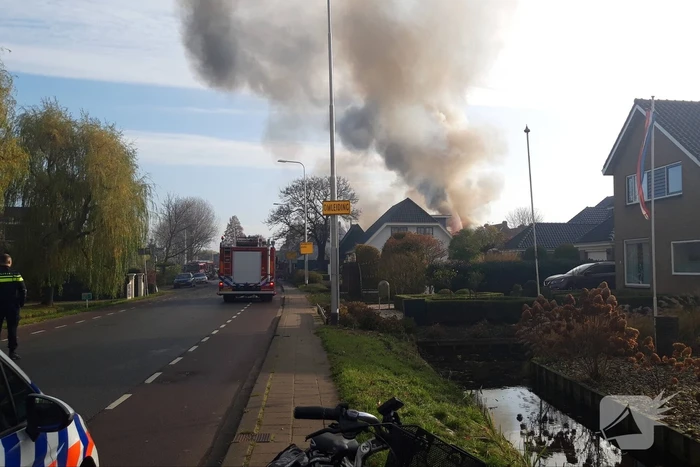 Grote brand in boerderij