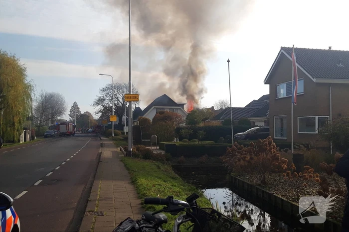 Grote brand in boerderij