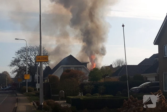 Grote brand in boerderij