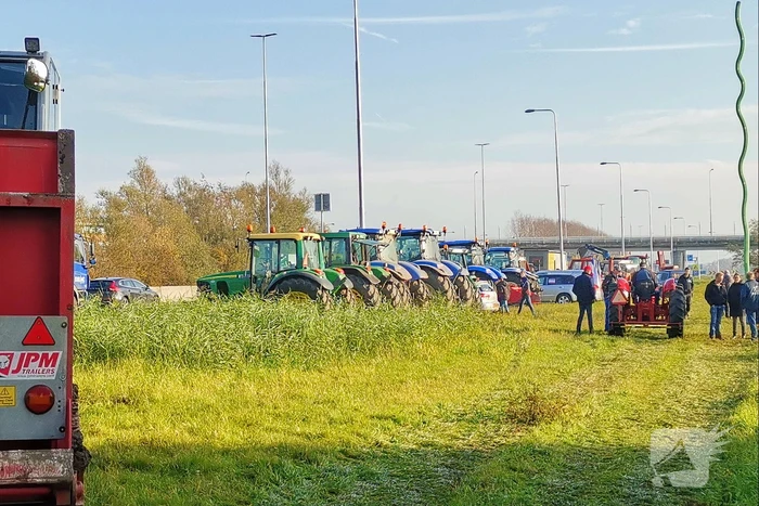 Boerenprotest knooppunt Maanderbroek