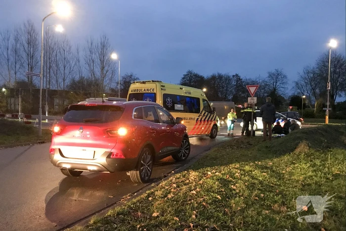Overstekende fietser aangereden