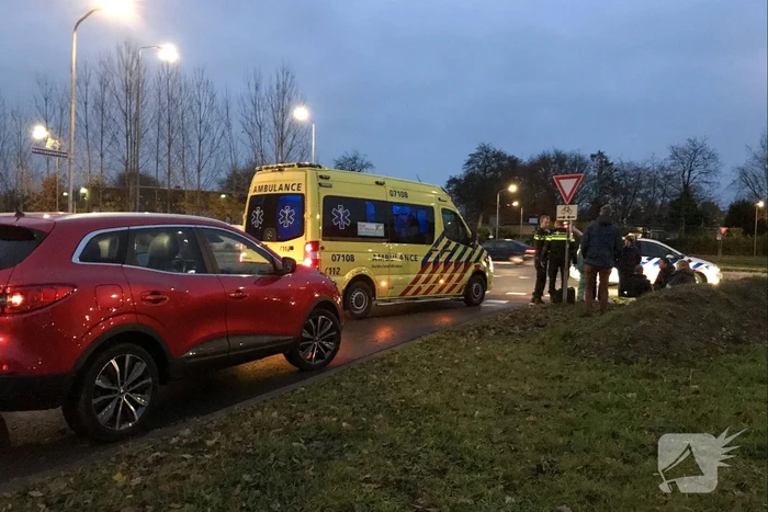 Overstekende fietser aangereden