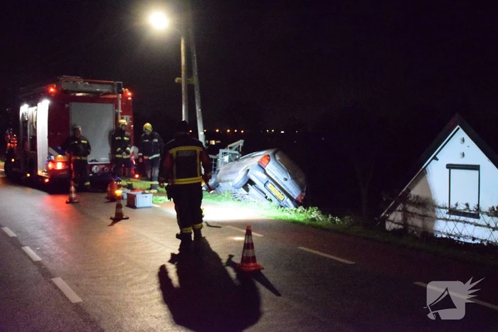 Pizzakoerier balanceert op de afgrond