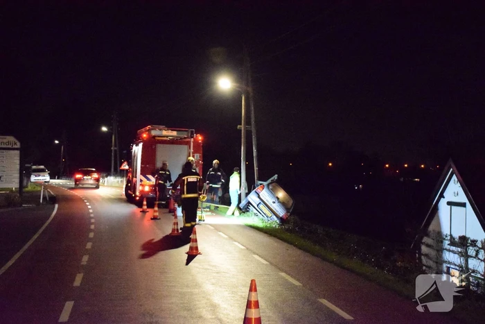 Pizzakoerier balanceert op de afgrond